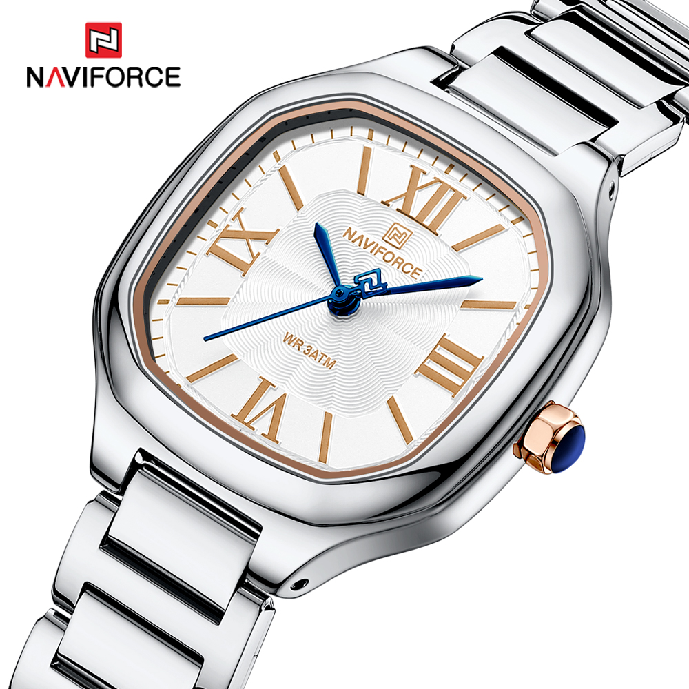 Quiet Luxury Watch - NAVIFORCE 럭셔리 여성용 시계 스퀘어 다이얼