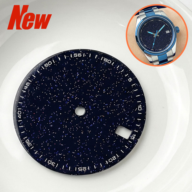 Cloisonne Enamel Dial - 28.5mm 에나멜 질감 블루 스타리 스카이
