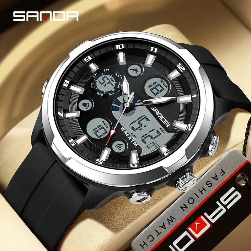Luxury Watch G Shock - SANDA 9053 50M 방수 석영 손목
