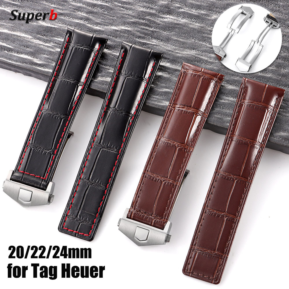 Tag Heuer Is Luxury Watch - 가죽 소가죽 시계 스트랩 20/22/24 태그호이어