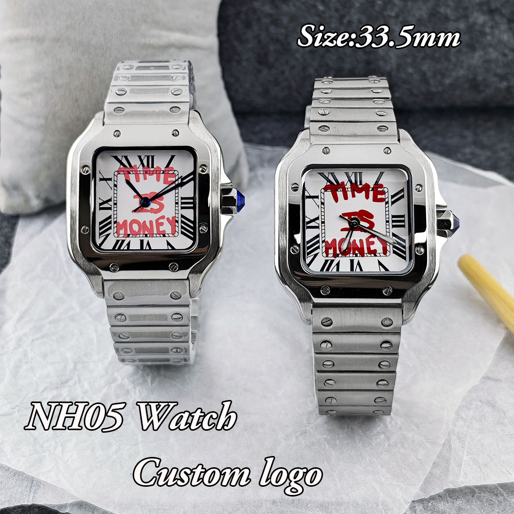 Luxury Watch Logos - 새로운 NH05 스퀘어 시계 시간은 돈이다