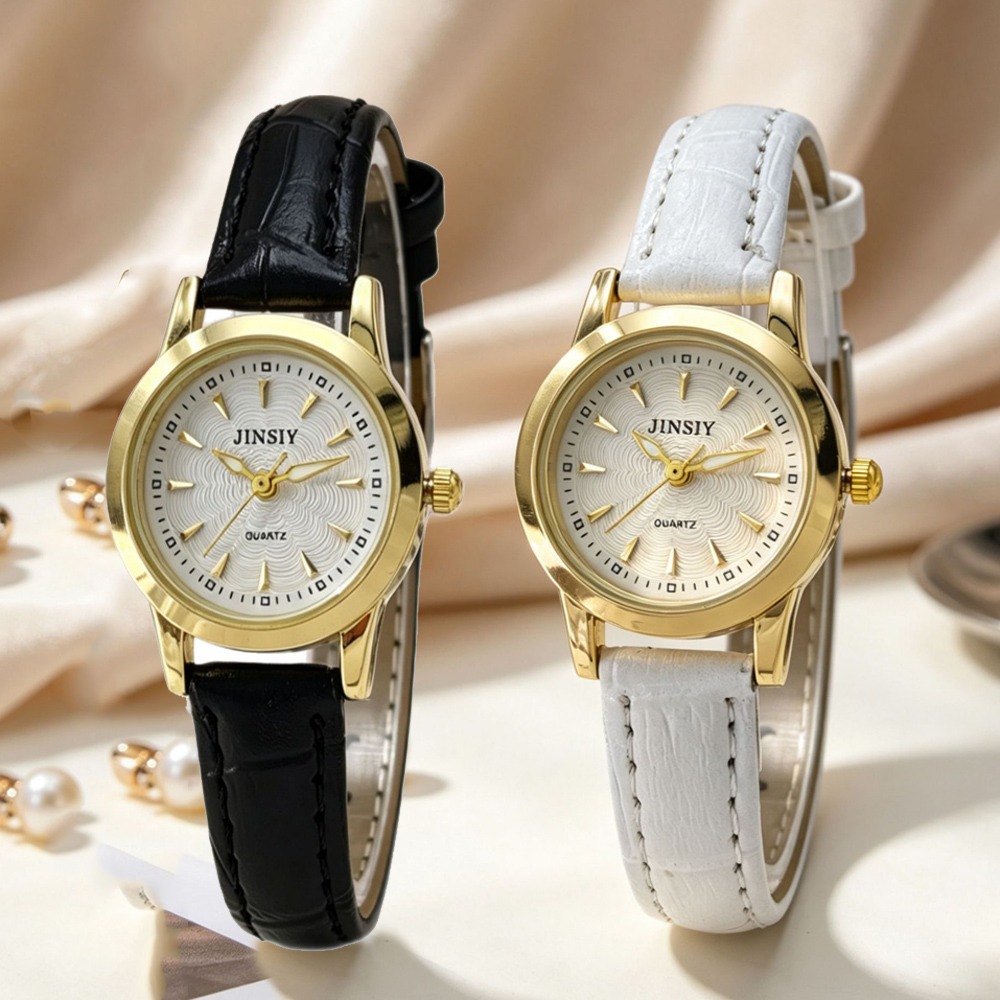 Luxury Watch Leather Strap - 패션 가죽 스트랩 쿼츠 시계 고급