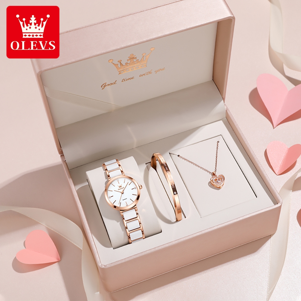 Luxury Watch Logos - OLEVS 여성 시계 5877 고급스러운 우아한