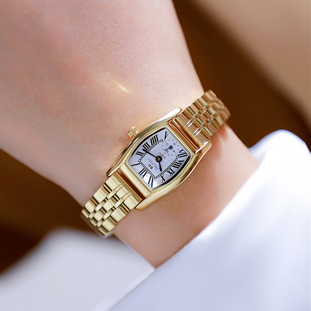 Luxury Watch Leather Strap - BS 여성용 시계 다목적 복고풍 스타일