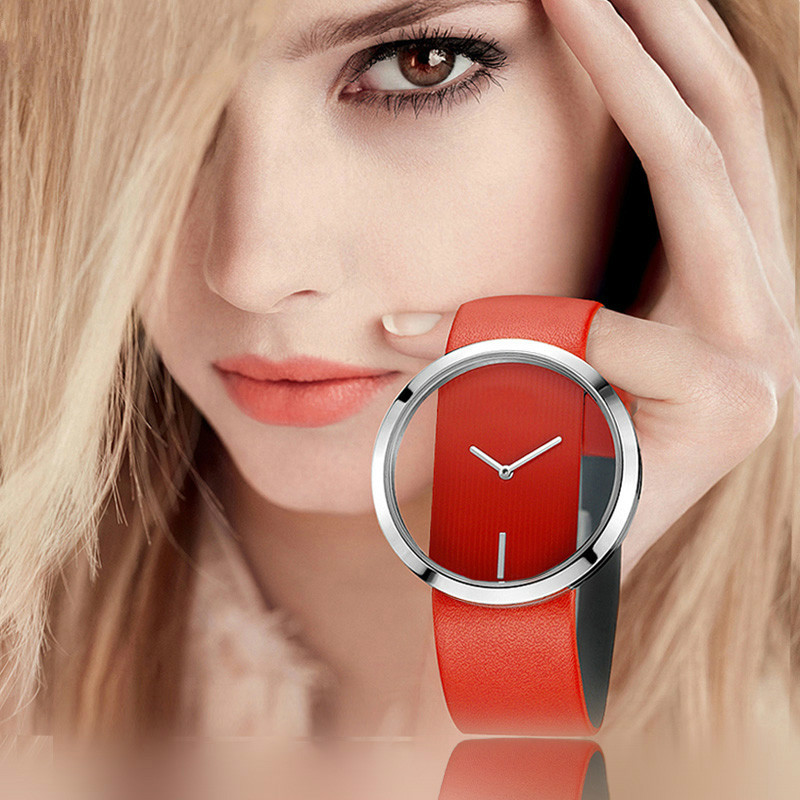 Luxury Watch Leather Strap - 여성 시계 톱 브랜드 럭셔리 중공