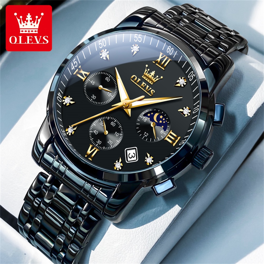 Luxury Watch Logos - OLEVS 인기 남성용 시계 스테인레스 스틸