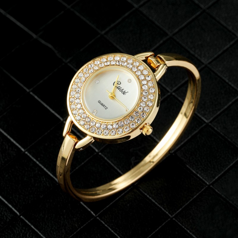 Quiet Luxury Watch - 럭셔리 골드 라운드 다이얼 패션 라인