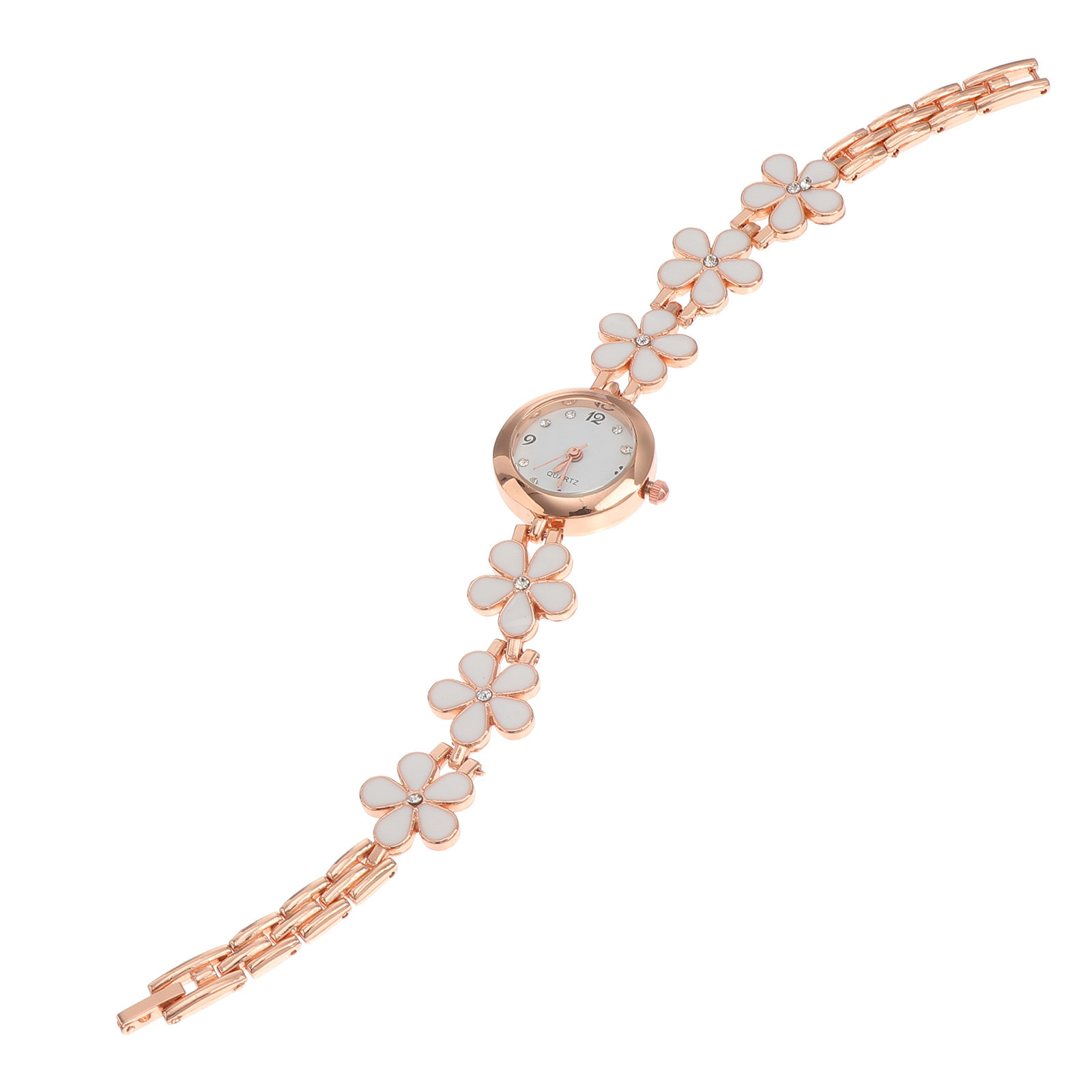 Luxury Women'S Watch - 여성용 우아한 크리스탈 쿼츠 팔찌 시계,