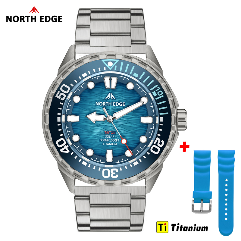 Diver Watch 300M - 노스 엣지 트리톤-TI 티타늄 스테인리스 태양광