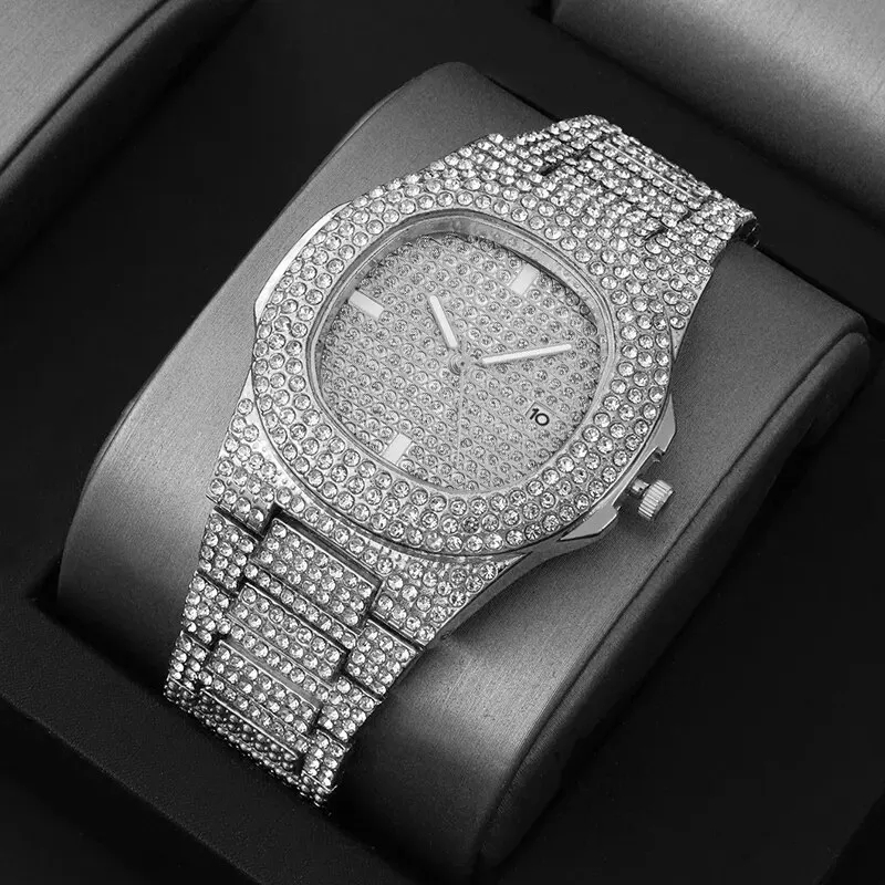Luxury Watch Trading - 신상 패션 풀 다이아몬드 남성용 시계,