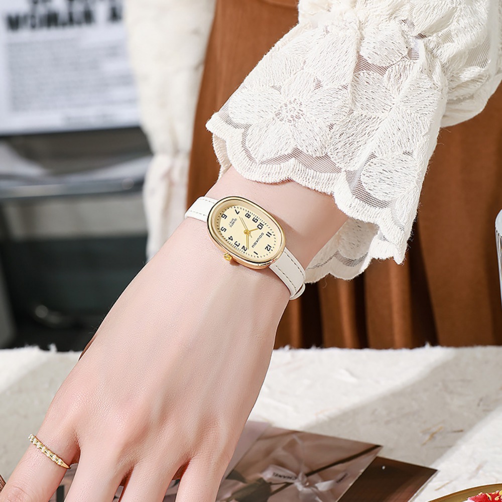 럭셔리 타원형 다이얼 여성 시계 패션 숙녀 선물 드레스 - Luxury Watch Leather Strap 리뷰 및 가격