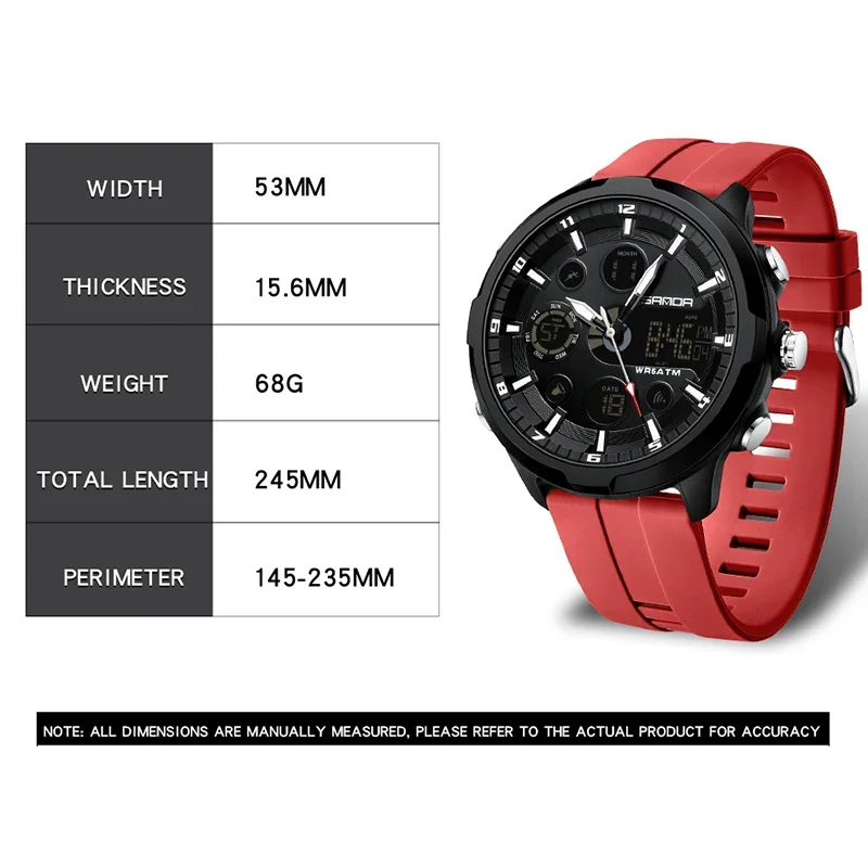 SANDA 9053 50M 방수 석영 손목 시계 남성  - Luxury Watch G Shock 리뷰 및 가격