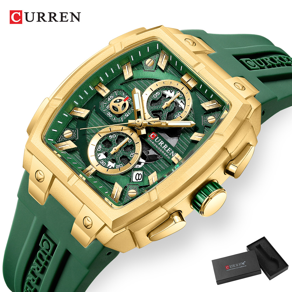 CURREN 남성용 럭셔리 빈티지 시계, 실리콘 스트랩 - Quiet Luxury Watch 리뷰 및 가격