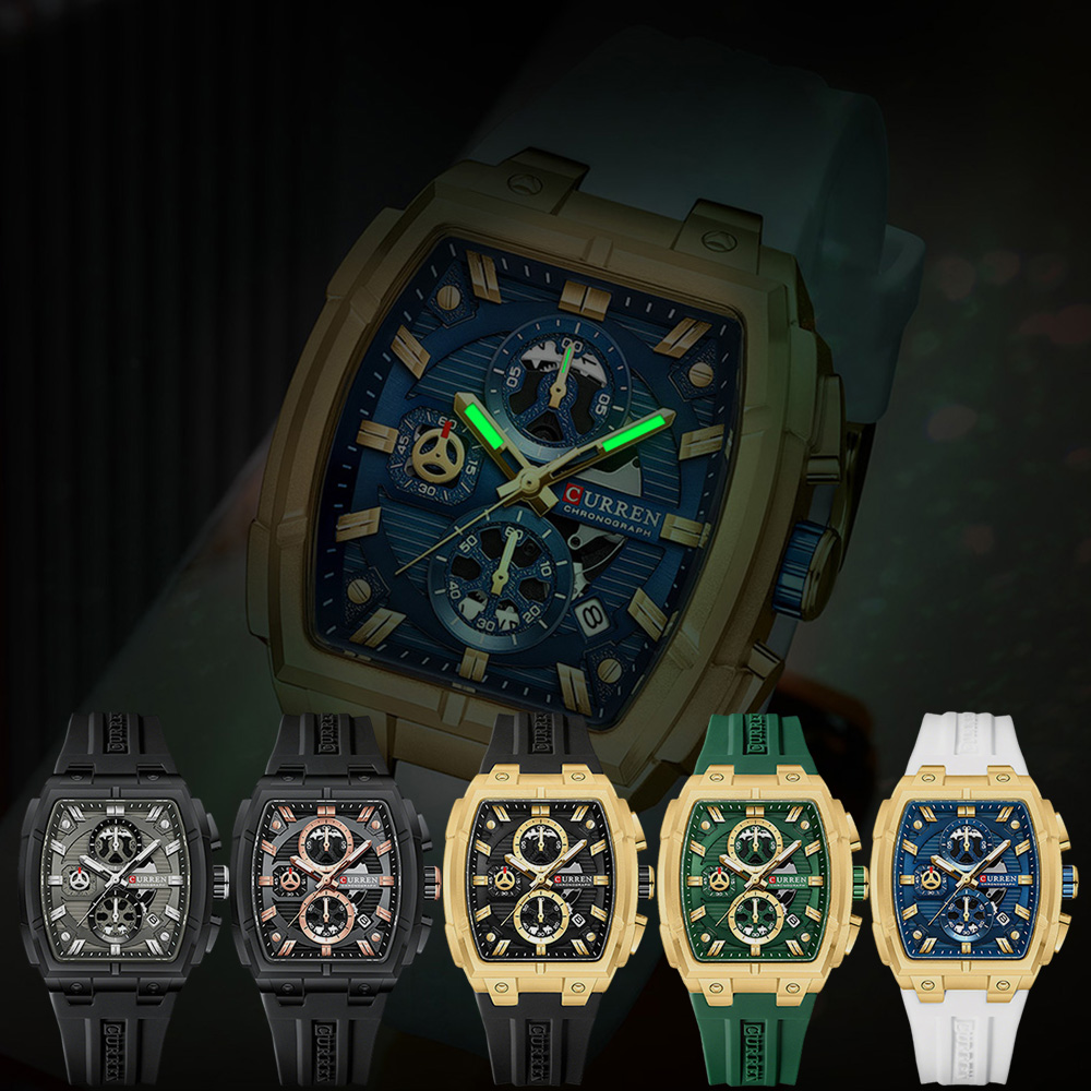 CURREN 남성용 럭셔리 빈티지 시계, 실리콘 스트랩 - Quiet Luxury Watch 리뷰 및 가격