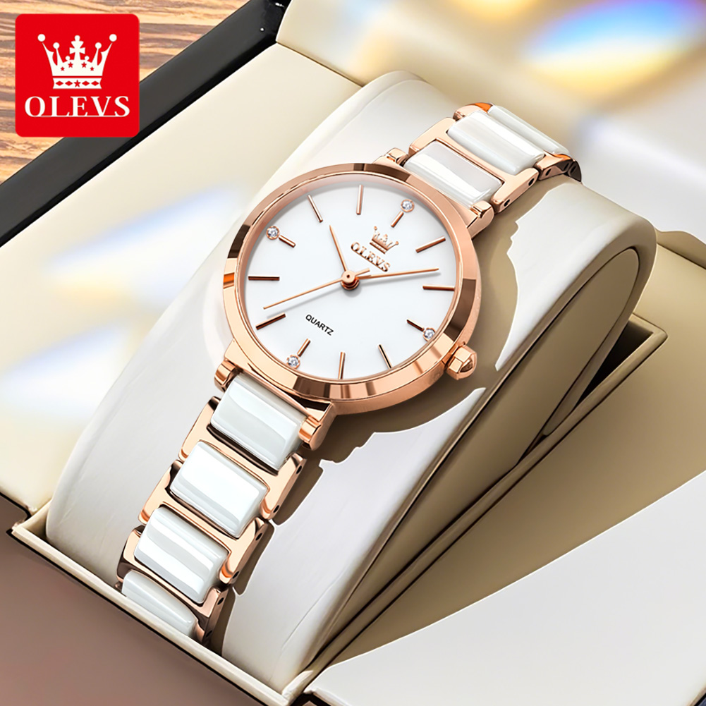 OLEVS 여성 시계 5877 고급스러운 우아한 쿼츠  - Luxury Watch Logos 리뷰 및 가격