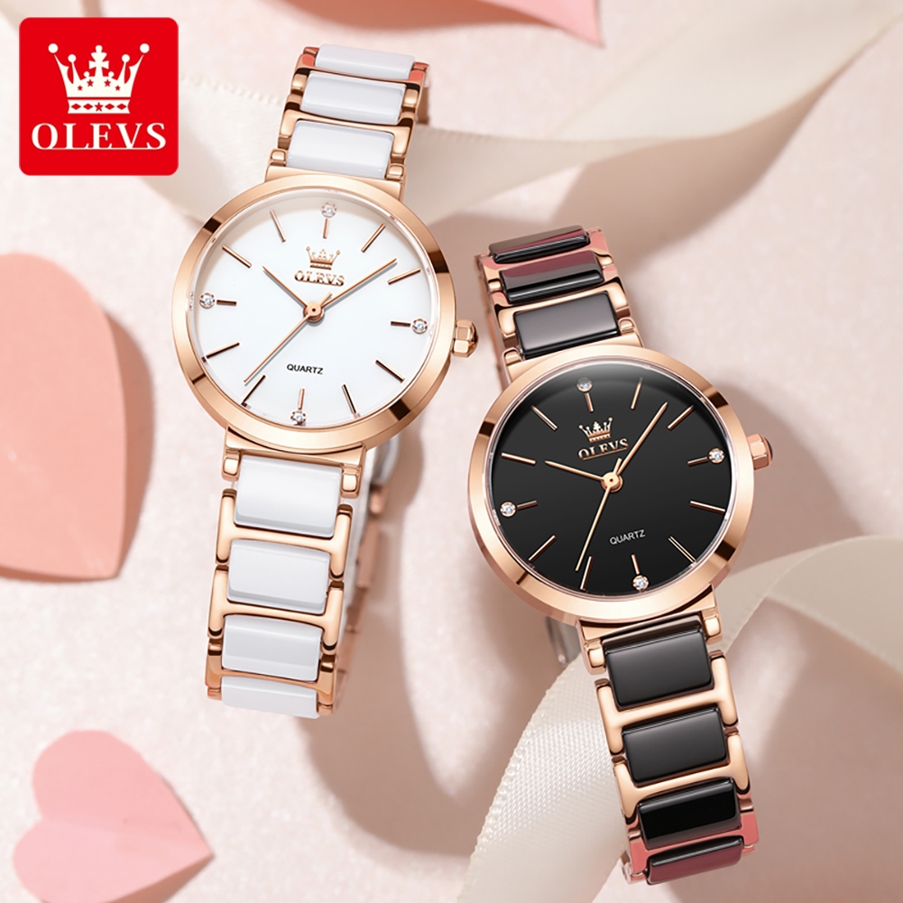OLEVS 여성 시계 5877 고급스러운 우아한 쿼츠  - Luxury Watch Logos 리뷰 및 가격
