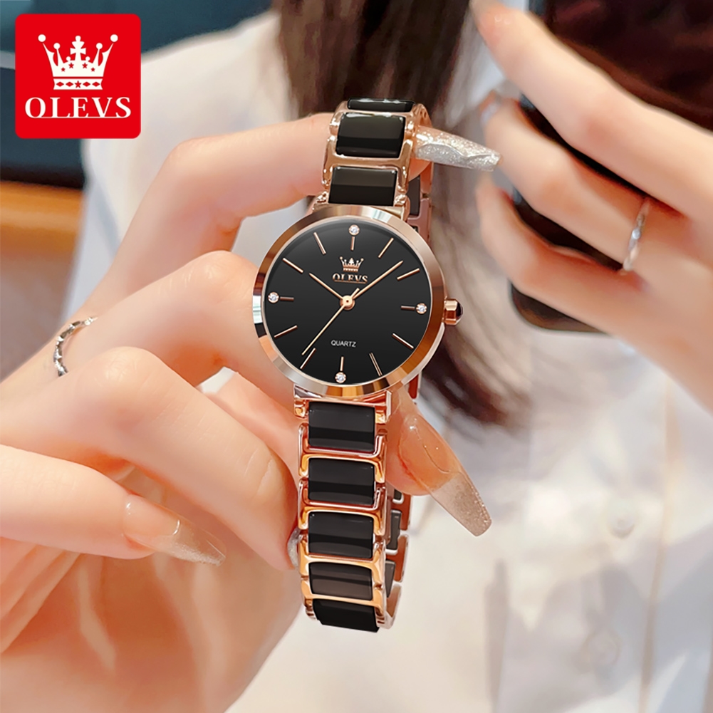 OLEVS 여성 시계 5877 고급스러운 우아한 쿼츠  - Luxury Watch Logos 리뷰 및 가격