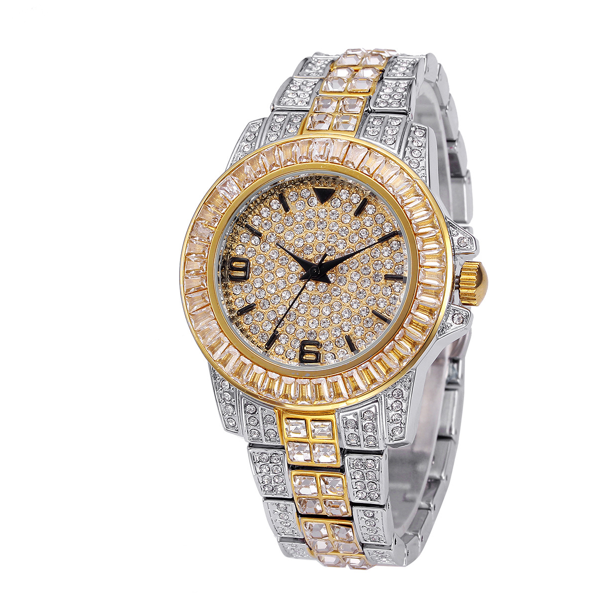 럭셔리 풀 스톤 쿼츠 시계 남녀 힙합 골드 패션 손목시 - Luxury Women'S Watch 리뷰 및 가격