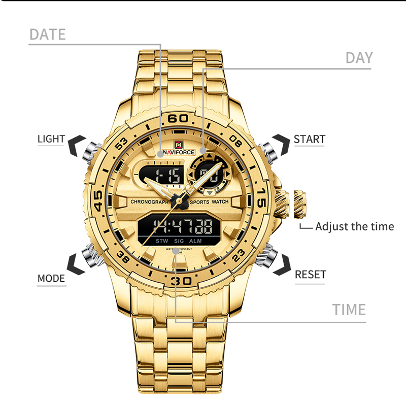 NAVIFORCE 남성용 쿼츠 시계 럭셔리 무역 군사  - Luxury Watch Trading 리뷰 및 가격