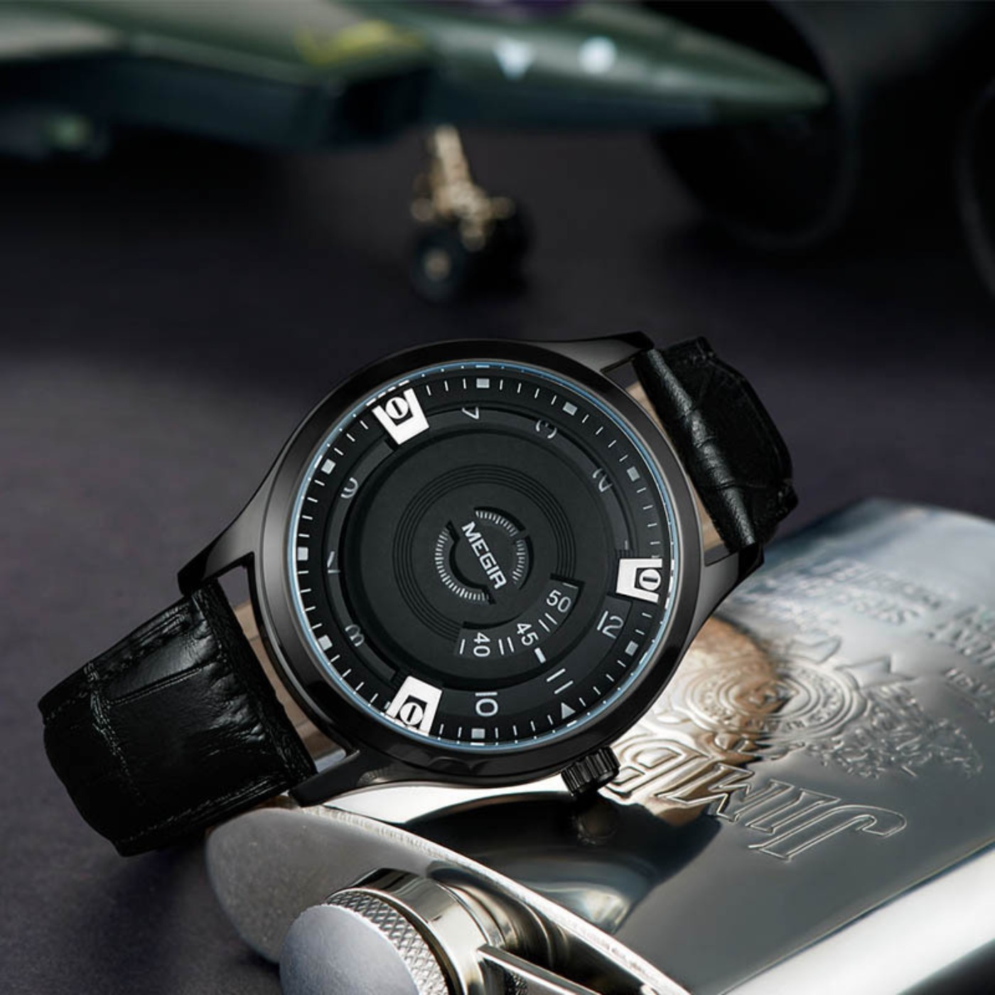 MEGIR 남성용 시계 고급 가죽 스트랩 스포츠 밀리터 - Luxury Watch Leather Strap 리뷰 및 가격