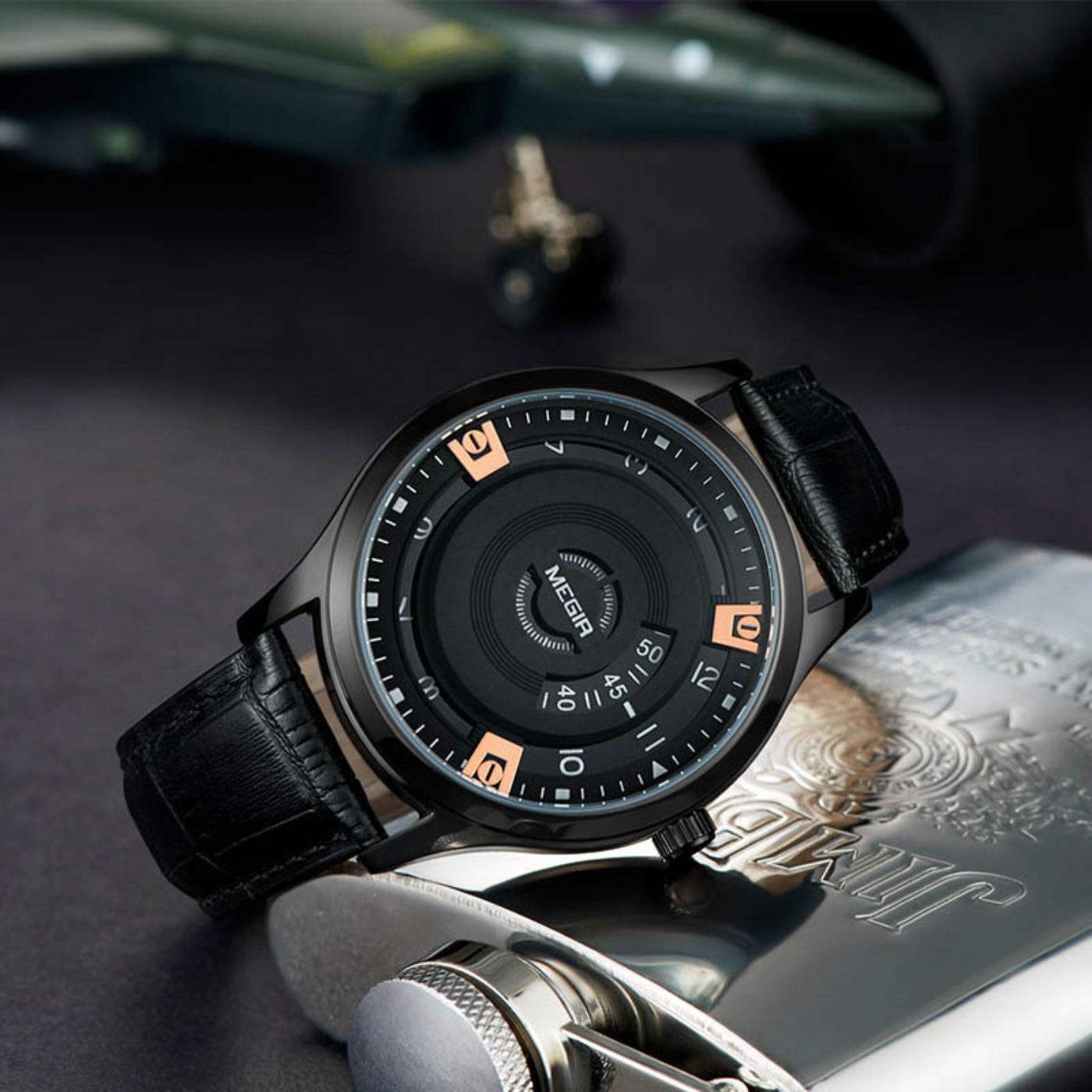 MEGIR 남성용 시계 고급 가죽 스트랩 스포츠 밀리터 - Luxury Watch Leather Strap 리뷰 및 가격