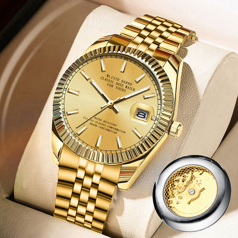남성용 방수 기계식 쿼츠 시계, 나비 버클, 패셔너블한 - Luxury Watch Trading 리뷰 및 가격