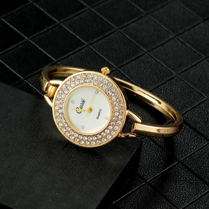 럭셔리 골드 라운드 다이얼 패션 라인 석 라운드 석영  - Quiet Luxury Watch 리뷰 및 가격