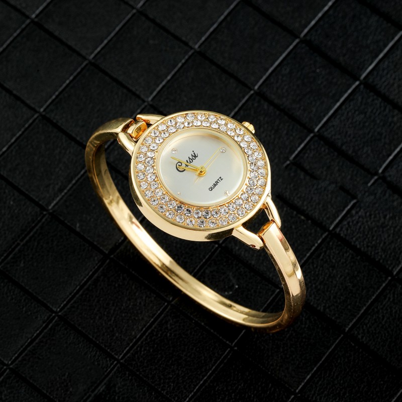 럭셔리 골드 라운드 다이얼 패션 라인 석 라운드 석영  - Quiet Luxury Watch 리뷰 및 가격