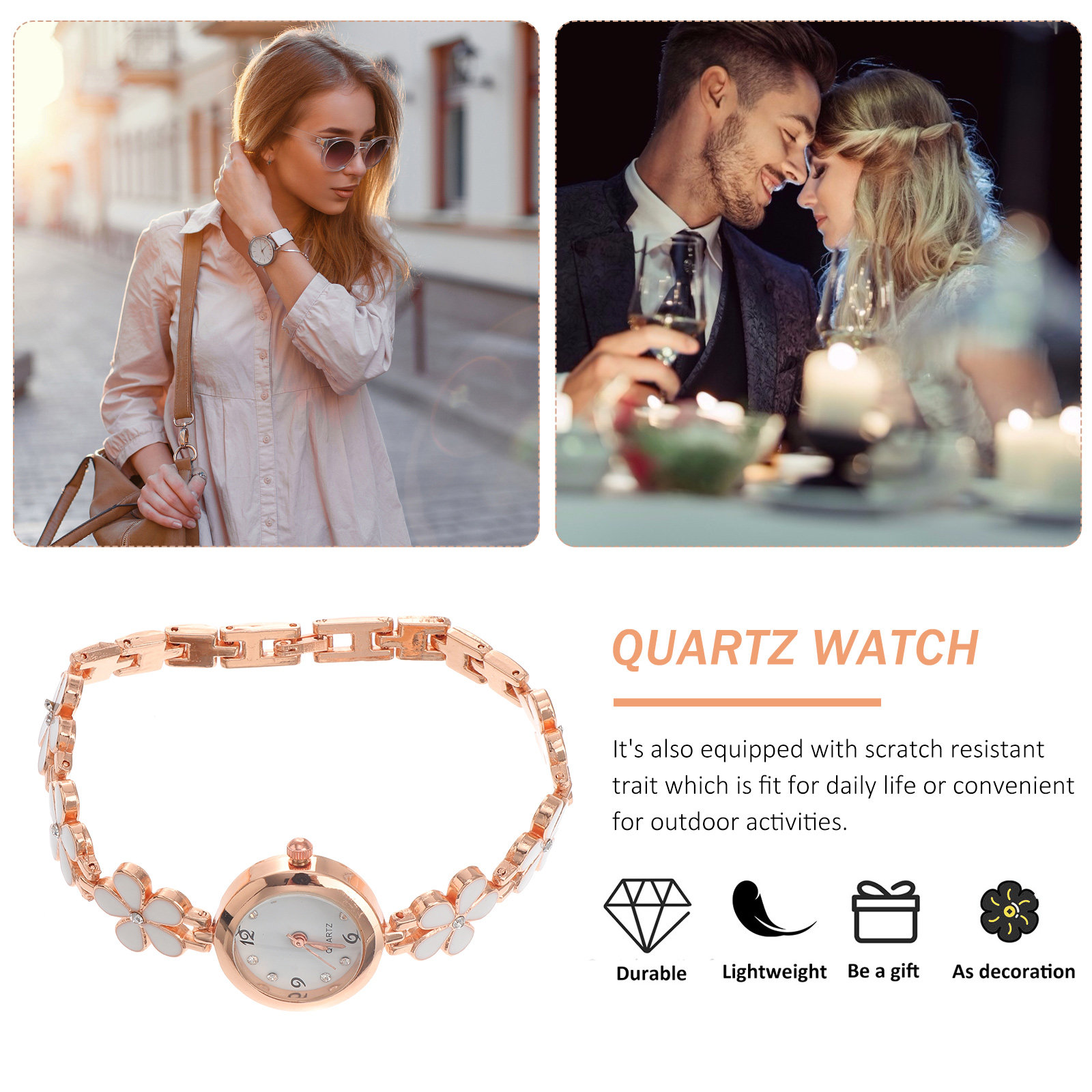 여성용 우아한 크리스탈 쿼츠 팔찌 시계, 가벼운 무게, - Luxury Women'S Watch 리뷰 및 가격