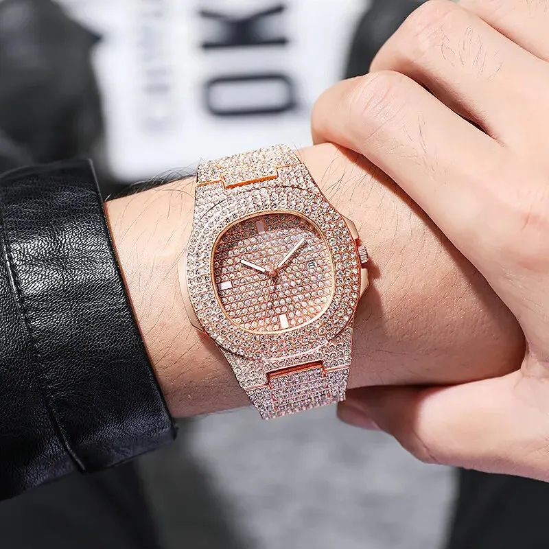 신상 패션 풀 다이아몬드 남성용 시계, 별이 빛나는 하 - Luxury Watch Trading 리뷰 및 가격